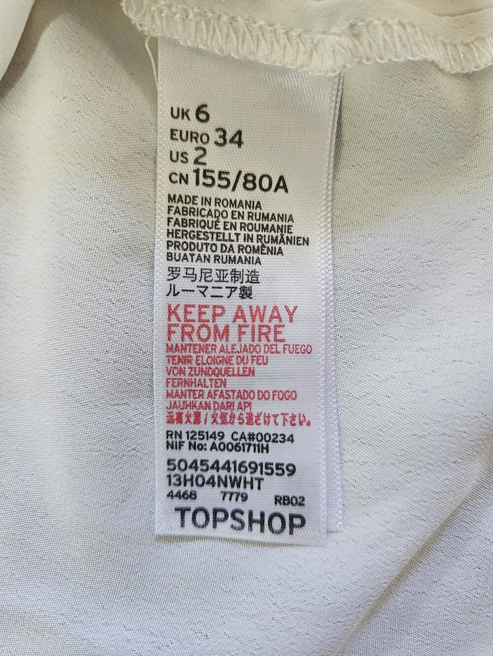 TopShop Grosgrain Ribbon Hi Low Button Up Shirt - Picture 8 of 8